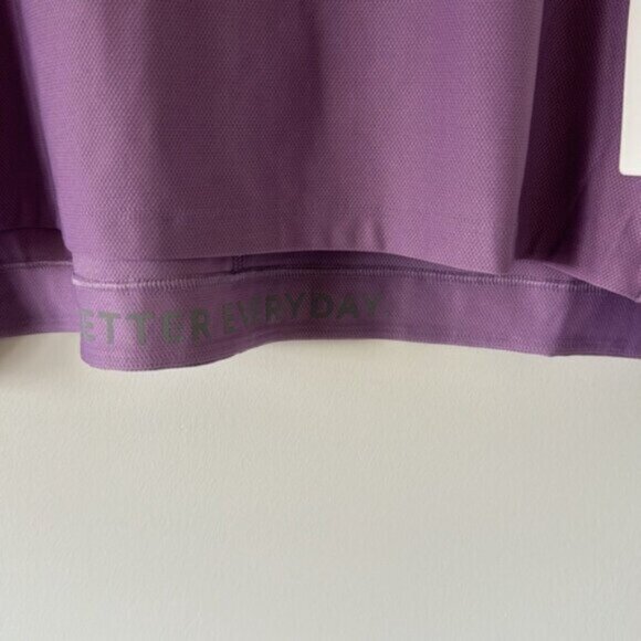 Lululemon Women Purple Mesh Back Cropped Train Tank Top Size 12 - Picture 7 of 13